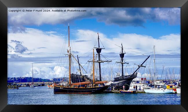 Pilgrim BM 45 And The Nao Victoria  Framed Print by Peter F Hunt