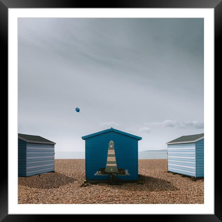 Beach Huts 1 Framed Mounted Print by Mark Jones