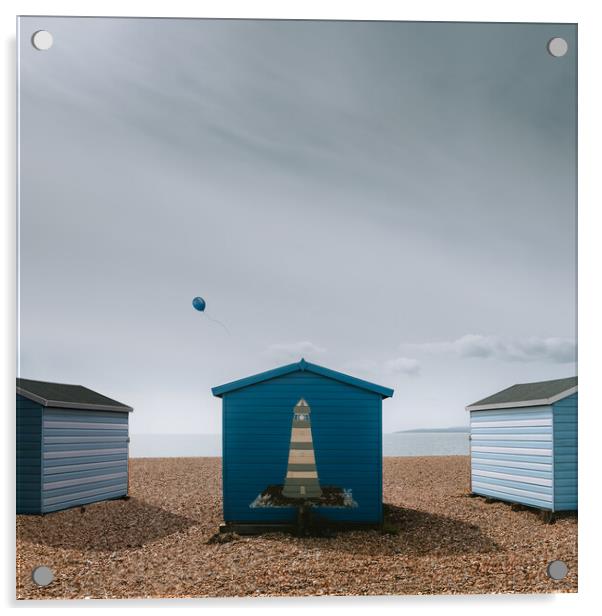 Beach Huts 1 Acrylic by Mark Jones