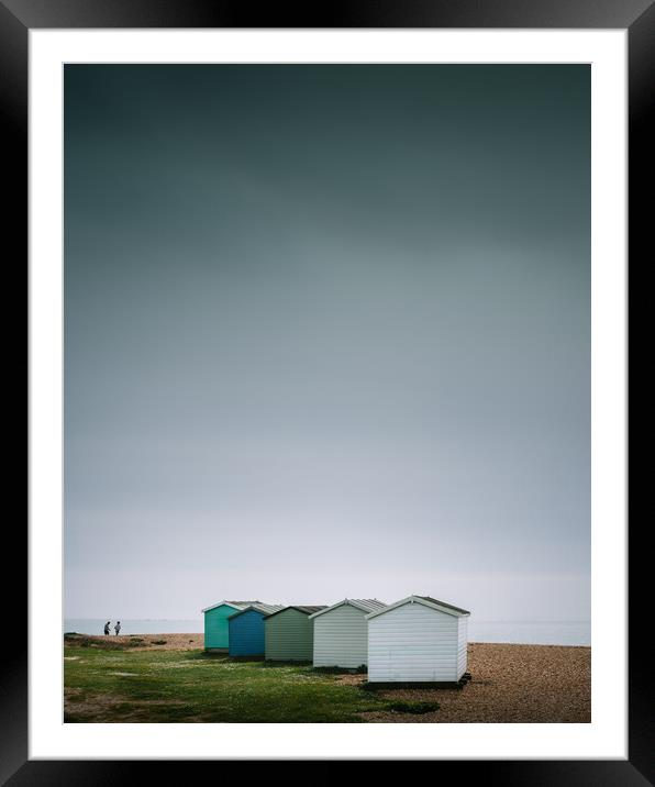 Beach Huts II Framed Mounted Print by Mark Jones