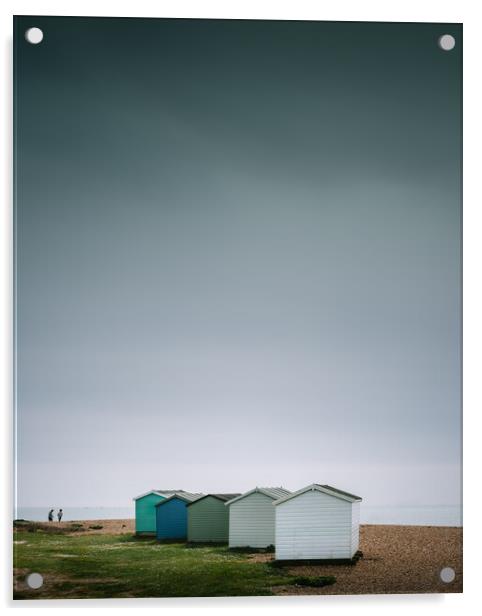 Beach Huts II Acrylic by Mark Jones