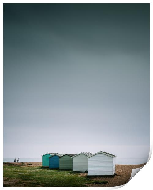 Beach Huts II Print by Mark Jones