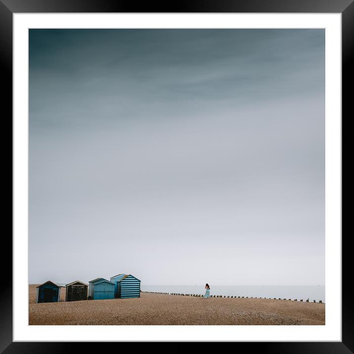 Beach Huts III Framed Mounted Print by Mark Jones