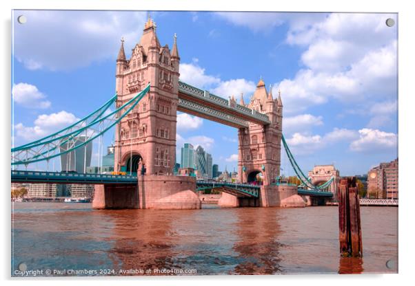 Tower Bridge London Acrylic by Paul Chambers