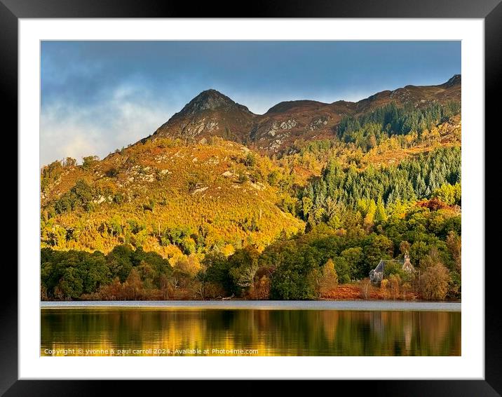 Ben A'an in the autumn Framed Mounted Print by yvonne & paul carroll