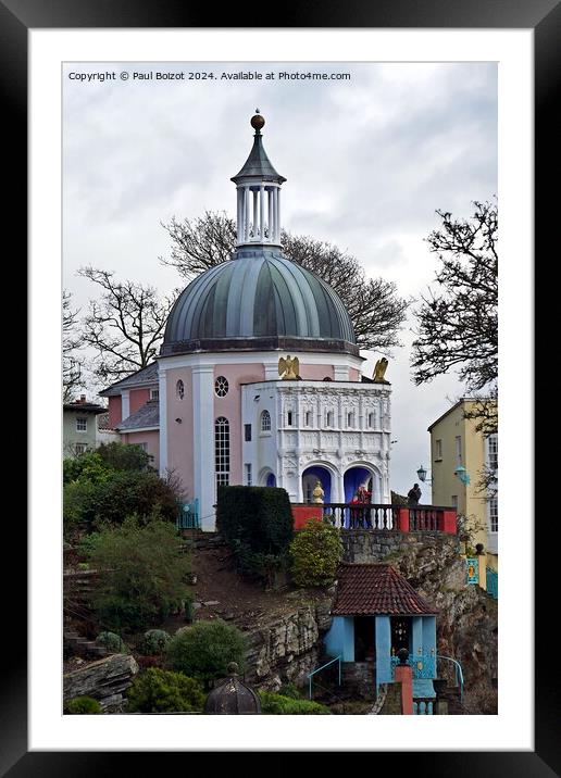 In The Village, Portmeirion 3 Framed Mounted Print by Paul Boizot