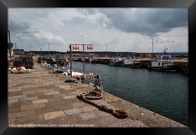 Burghead Harbour View Framed Print by Tom McPherson