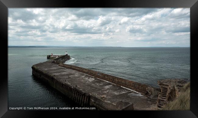 Burghead Harbour View Framed Print by Tom McPherson