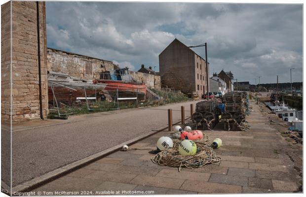 Burghead Harbour View Canvas Print by Tom McPherson