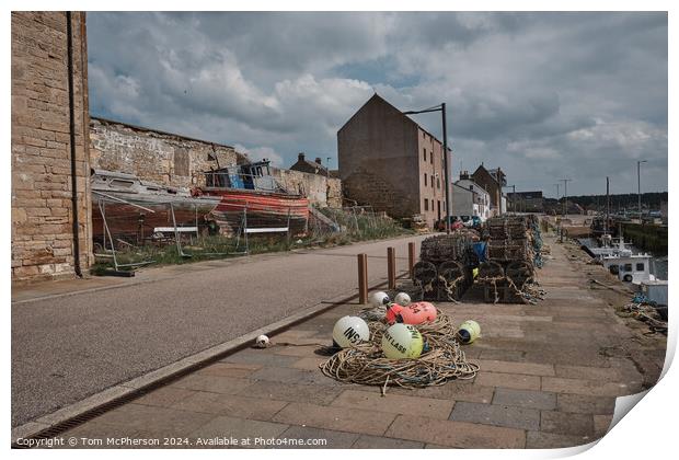 Burghead Harbour View Print by Tom McPherson