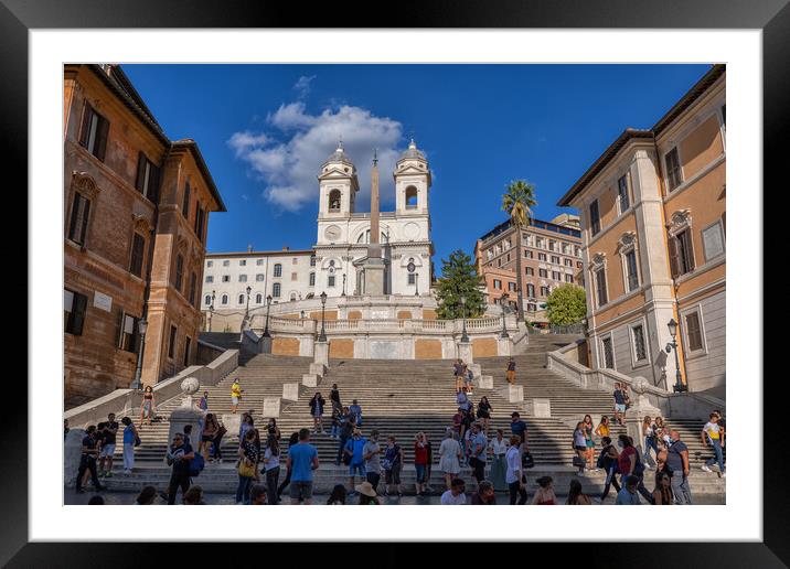 Spanish Steps In Rome Framed Mounted Print by Artur Bogacki