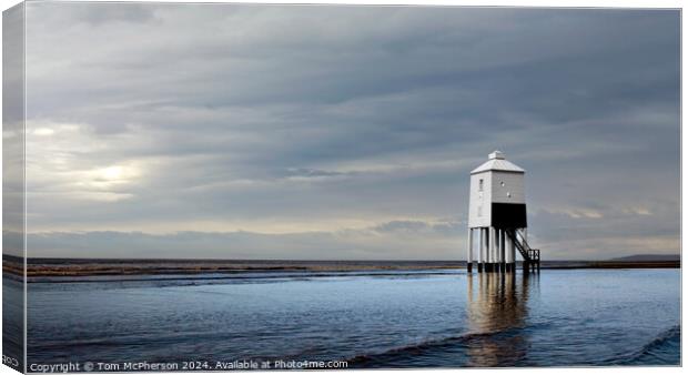 Burnham-on-Sea Low Lighthouse Canvas Print by Tom McPherson