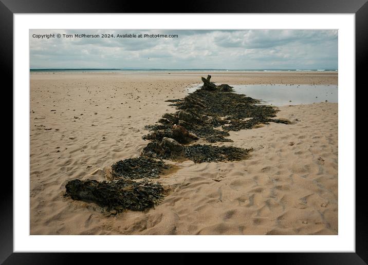 Burghead Wreck Framed Mounted Print by Tom McPherson