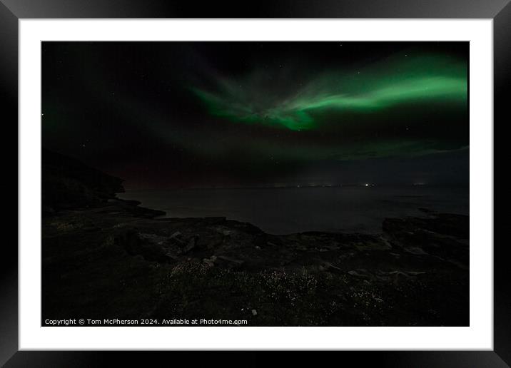 Aurora at Burghead Framed Mounted Print by Tom McPherson