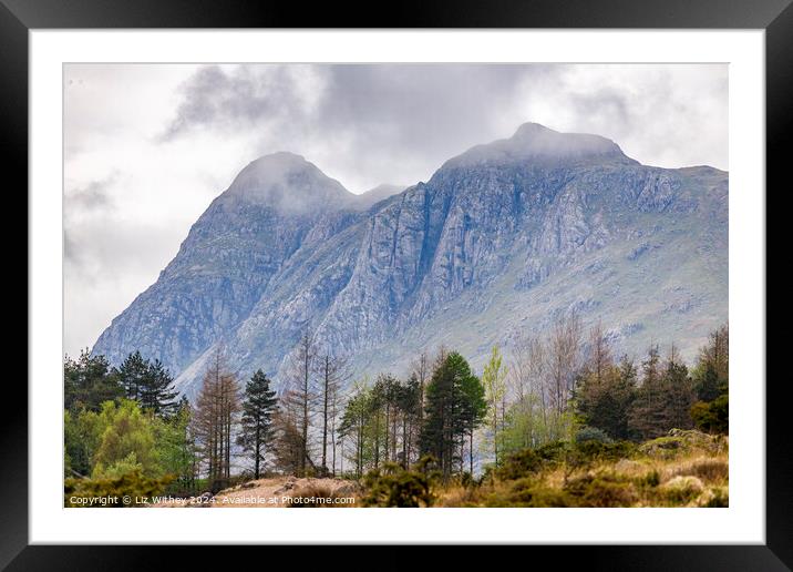 Langdale Pikes Framed Mounted Print by Liz Withey