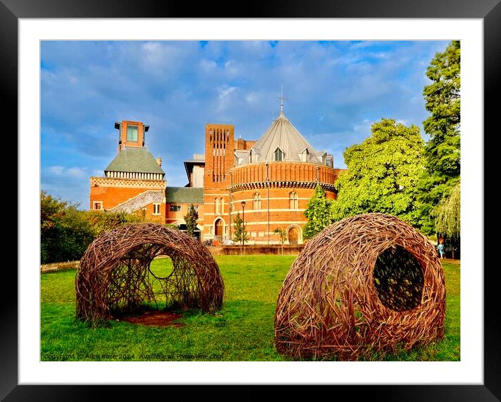 Royal Shakespeare Theatre at Stratford Upon Avon Framed Mounted Print by Alice Rose Lenton