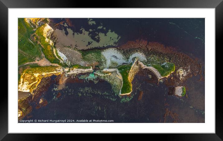 Old Harry Rocks from above Framed Mounted Print by Richard Murgatroyd