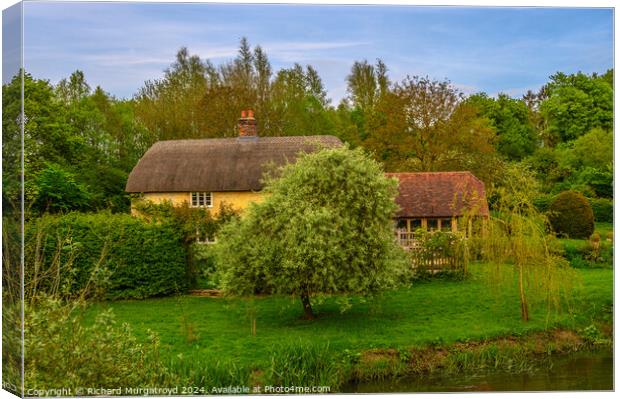 Thatched cottage in Dorset Canvas Print by Richard Murgatroyd