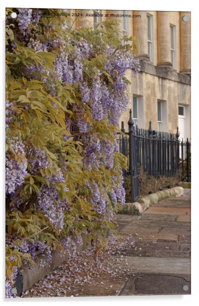 Low abstract of the Wisteria in Bath Acrylic by Duncan Savidge