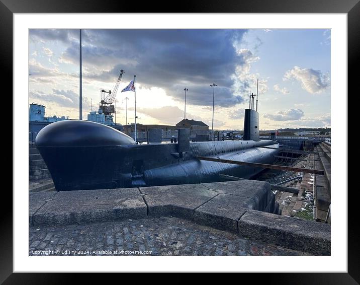 HMS OCELOT - Chatham Dockyard Framed Mounted Print by Ed Fry