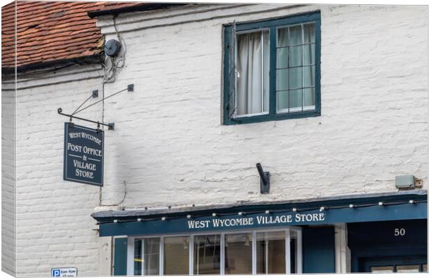 West Wycombe Post Office and Village Store Canvas Print by Kevin Hellon