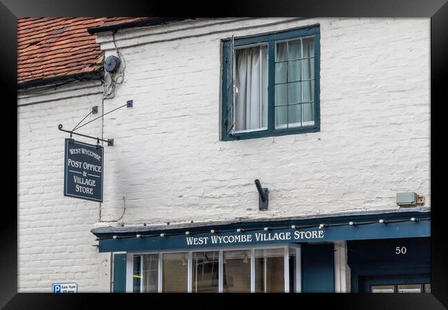 West Wycombe Post Office and Village Store Framed Print by Kevin Hellon
