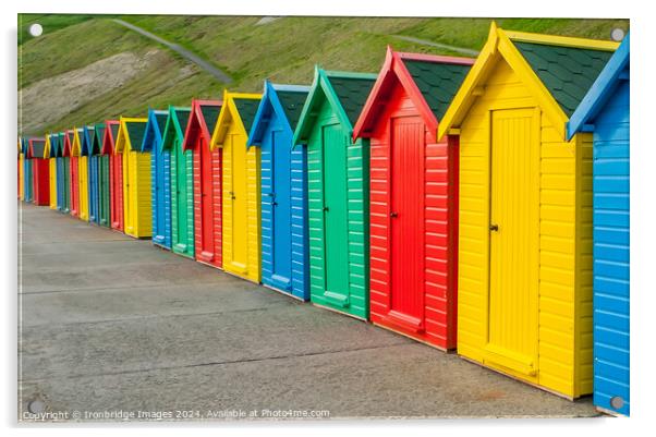 Multicoloured beach huts Acrylic by Ironbridge Images