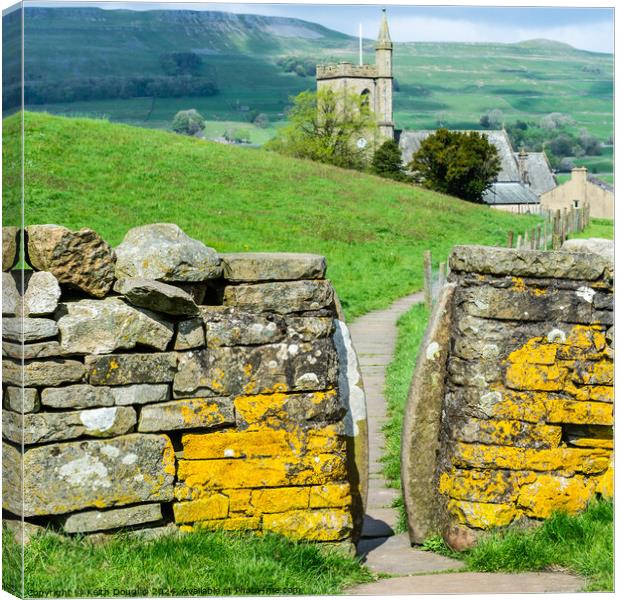 Footpath to Hawes Canvas Print by Keith Douglas