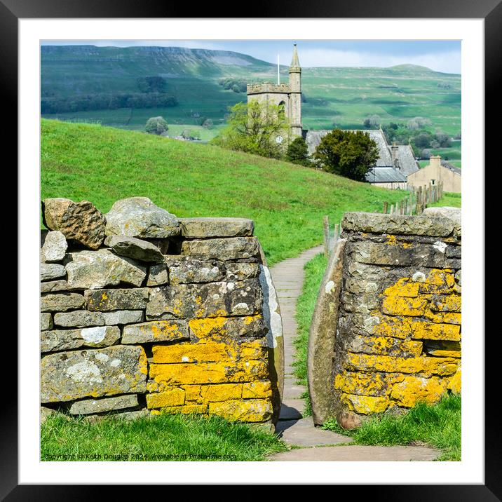 Footpath to Hawes Framed Mounted Print by Keith Douglas