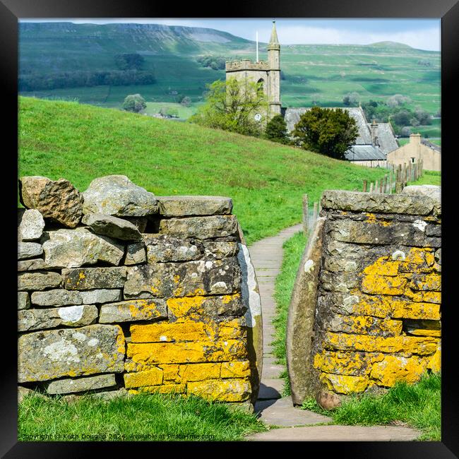 Footpath to Hawes Framed Print by Keith Douglas