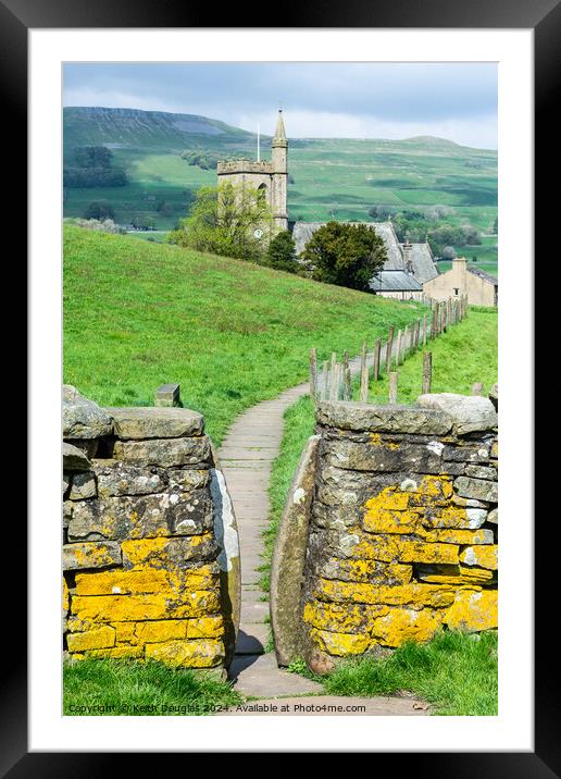 Footpath to Hawes (portrait) Framed Mounted Print by Keith Douglas