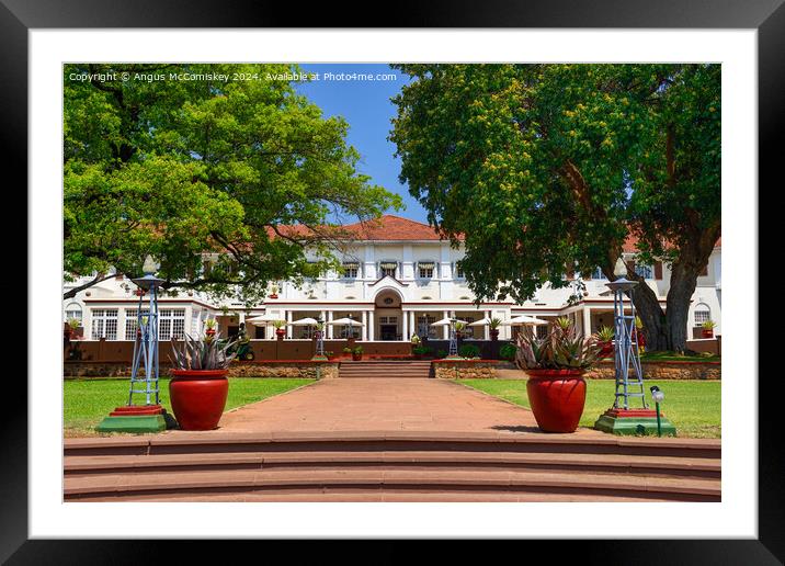 Victoria Falls Hotel, Zimbabwe Framed Mounted Print by Angus McComiskey