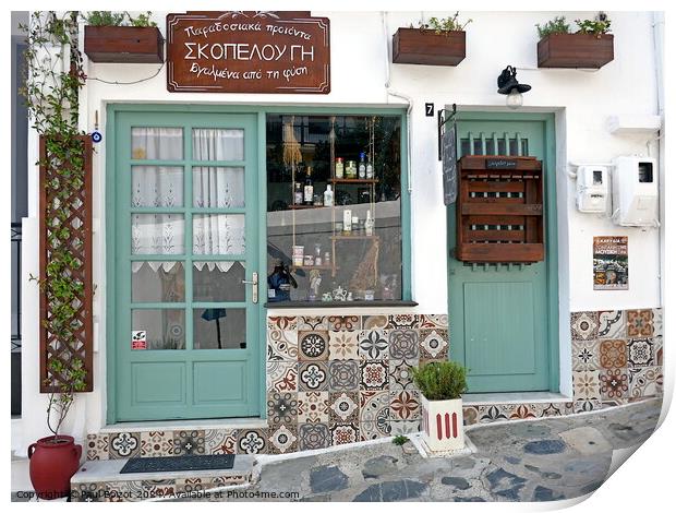 Traditional products shop, Skopelos Town Print by Paul Boizot