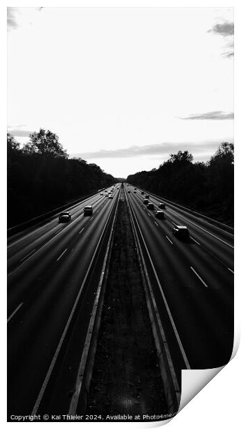 Endless highway Print by Kai Thieler