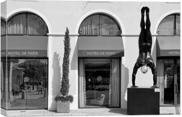 St Tropez: Hotel de Paris Canvas Print by Stuart Wyatt