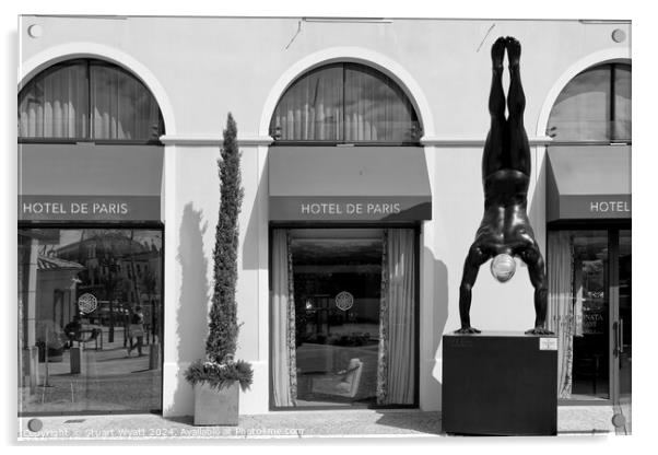 St Tropez: Hotel de Paris Acrylic by Stuart Wyatt