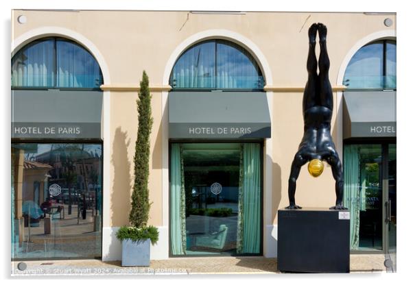St Tropez: Hotel de Paris Acrylic by Stuart Wyatt