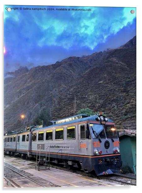 Train to Machu Picchu Acrylic by Selina Kampitsch