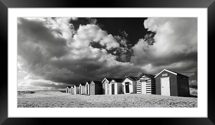 Southwold Beach Huts Framed Mounted Print by Simon Wrigglesworth