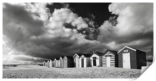 Southwold Beach Huts Print by Simon Wrigglesworth