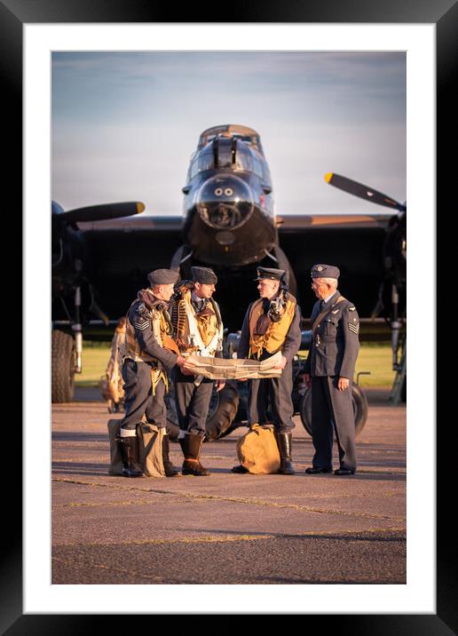 Lancaster Bomber Mission Prep Framed Mounted Print by J Biggadike