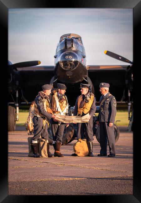 Lancaster Bomber Mission Prep Framed Print by J Biggadike