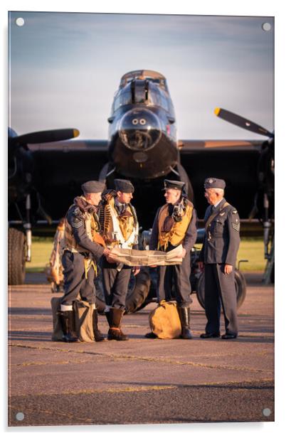 Lancaster Bomber Mission Prep Acrylic by J Biggadike