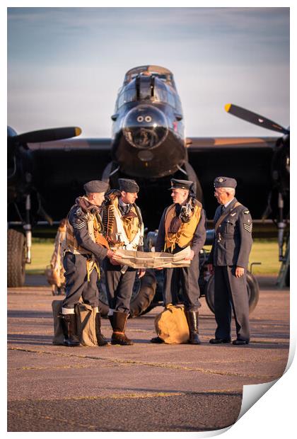 Lancaster Bomber Mission Prep Print by J Biggadike