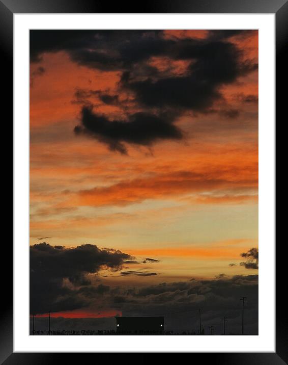 Colorful Sky cloud Framed Mounted Print by Cristina Chilian