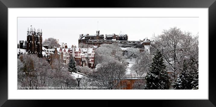 Edinburgh Winter Castle Framed Mounted Print by Karsten Moerman