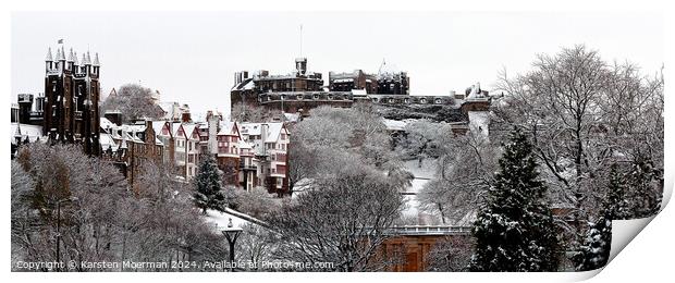 Edinburgh Winter Castle Print by Karsten Moerman