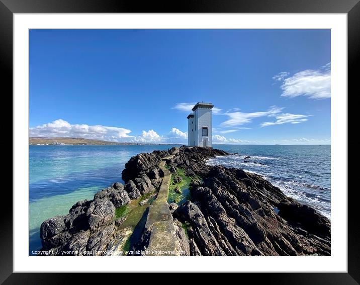 Carraig Fhada Lighthouse on Islay Framed Mounted Print by yvonne & paul carroll