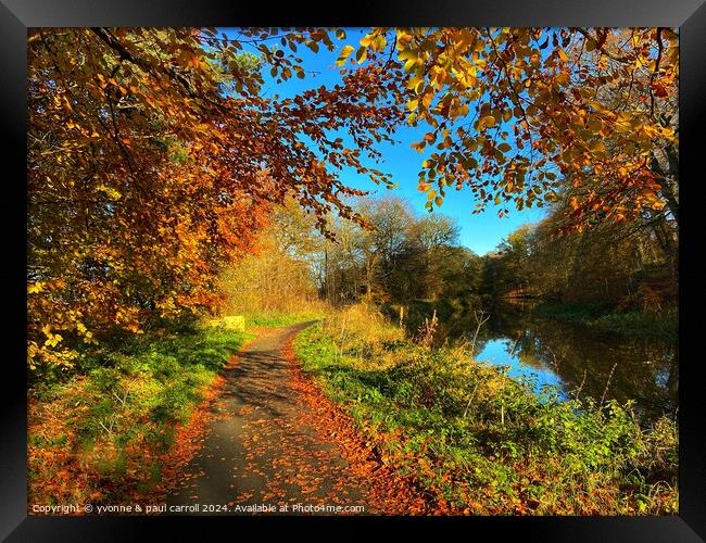 Autumn on the Forth & Clyde canal Framed Print by yvonne & paul carroll