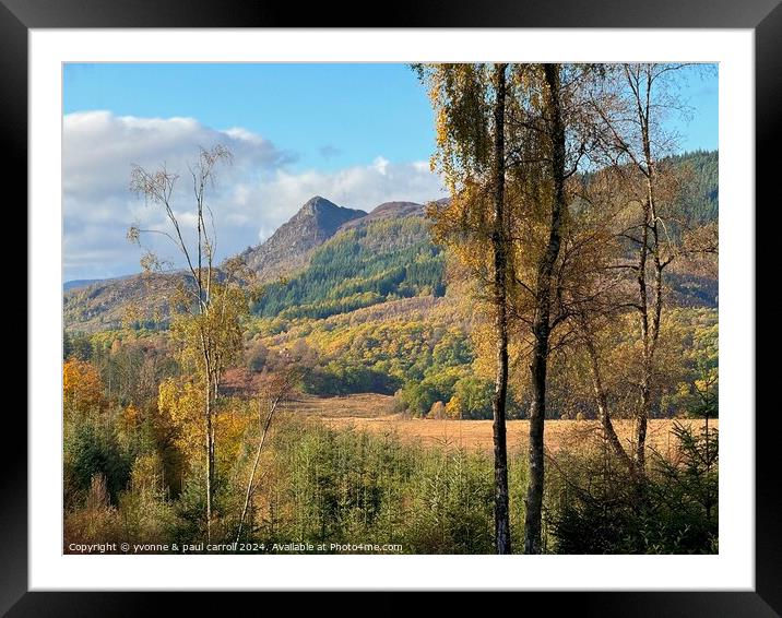 Autumn in the Trossachs Framed Mounted Print by yvonne & paul carroll